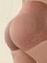 Women's High-waisted Tummy Control Shapewear Panties Lace Accent Seamless Slimming Body Shaper Underwear Breathable Stretch Fit