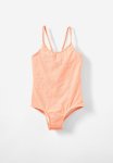 Cotton On Helen One Piece - Tropical Orange hibiscus Flower