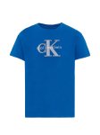 Calvin Klein Boys Msw Monologo Short Sleeve T-Shirt In Blue - Blue 16