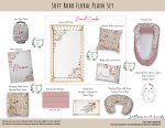 Cot Duvet Bedding Soft Boho Floral Plain Set