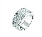 DESTINY Royalty Ring With Rhodium Plating Embellished With Swarovski Crystals Size 7 - Default