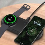 Dual Wireless Charging Pad For Samsung S23 Ultra Plus S22 S21 S20 Note 20 10 Z Flip 4 3 Z Fold 2 In 1 Fast