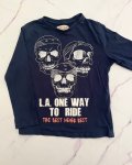 Zara Blue Long Sleeve La One Way To Ride T Shirt 6Y