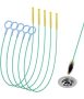 Drain Snake Hair Clog Remover Tool Set - 9 Pack Deep Cleaning Kit