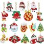 Diamond Art Christmas Ornaments Kit 17 Pcs 5D Double-sided Diamond Art