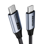 Usb-c 3.2 Gen 2 Male To Male 5A QC PD3.0 100W Max. 1M Cable With Nickle-plated Connectors And Supporting Fast Data Transfer Spee