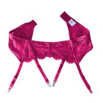 Fuchsia Pinup Suspender Belt - S