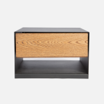 Emerging Creatives Copenhagen Steel Floating Bedside Table - Dark Oak