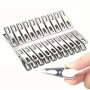 Stainless Steel Clothes Clips Set - Durable Metal Laundry Pegs With Strong Springs For Towels Socks Multi-piece Options 3/6/10/20PCS Versatile For Photo Albums & Bathroom Organization