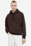 Relaxed Fit Hoodie - Dark Brown