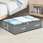 Dustproof Under Bed Storage Box Reinforced Handles Ideal For Comforters Blankets Bedding Pillows Toys - Space-saving Bedroom Org