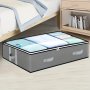 Dustproof Under Bed Storage Box Reinforced Handles Ideal For Comforters Blankets Bedding Pillows Toys - Space-saving Bedroom Organizer