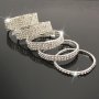 1PC 1/2/3/4/5 Rows Rhinestone Tennis Bracelet Delicate Elastic Elegant Alloy Bridal Hand Jewelry