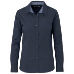 Ladies Long Sleeve Warrington Shirt Navy