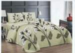 Smte Bedspread Set 5 Piece Microfiber F14 D9 Green Double With Keychain