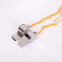 24 Piece Stainless Steel Sports Whistle Lanyard