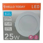 25W Flush LED Panel 6500K Round