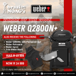 Weber Q2800N+ With Cart + Rotisserie Promo