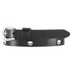 Women’s Ruthless Willie G Skull Black Leather Belt