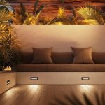 Slatted LED Step Light 3CCT Outdoor Footlight - Black White - Black