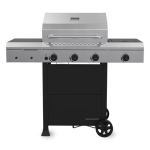 Megamaster Origin Series 3 Burner Patio Gas Braai With Stainless Steel Control Panel And Side Burner