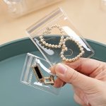 20PCS Transparent Portable Jewelry Package Bags Anti-oxidation Jewelry Storage Bag For Earrings Ear Studs Necklaces