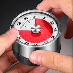 Magnetic Stainless Steel Rotary Kitchen Timer