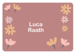 Ice Cream Tub School Label : Field Flowers Theme