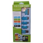 MicroWorld USB Cable 5 In 1 Blue