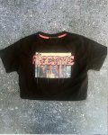 Sisley Black Freestyle Emblem Cropped Top 6 7Y
