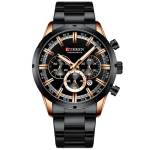 Curren 8355 Chronograph - Rose Gold & Black