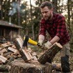 Industrial Grade Flat Backed Wood Handle Axe