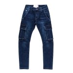 Ben Sherman Mens Slim Cargo Jeans In Dark Blue - Dark Blue 44
