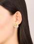 Mixed Metal Plated Diamante Knot Stud Earrings
