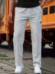 Men's Casual Pocket Joggers Straight Leg Drawstring Regular Fit Long Sports Pants For Spring Autumn