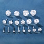 Elegant S925 Sterling Silvery Stud Earrings With Sparkling Zirconia - Hypoallergenic Perfect For Casual Attire & Special Occasio