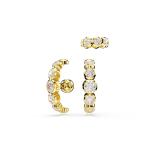 SWAROVSKI Imber Ear Cuff Set 3 Round Cut White Gold-tone Plated
