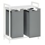 Austin Laundry Basket With Two Removable Bags White/grey