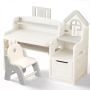 - Adjustable Kid's Drawing Table With Chair & Cabinet Study Desk