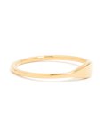 Waterproof Gold Plated Stainless Steel Dainty Signet Ring. - M l