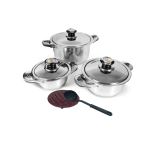 8 Piece Pot Set Silver