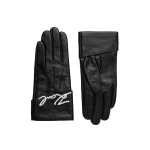 K signature Leather Gloves -black