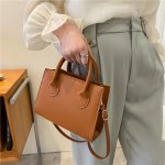 Elegant Solid Color Pu Leather Women's Handbag Korean Style Casual Versatile MINI Shoulder Bag Fashionable Accessory For Daily U