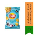 Onion & Balsamic Vinegar Potato Chips 120G - Gourmet Flavored Crispy Chips For Snacking Tangy Balsamic Notes & Crunchy Texture S