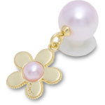 Pink Pearl And Gold Flower Jibbitz - Multi Osfa