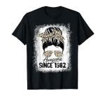 40 Years Old Awesome Since 1982 Leopard 40TH Birthday T-Shirt