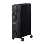 Alva 9 Fins 2000W Oil Filled Heater Timer Function Black