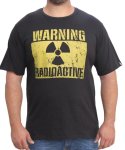 Mens Printed Radio Active Tee - 10XL Black