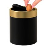 Jillick MINI Trash Can With Lid Metal Small Tiny MINI Trash Bin Can MINI Countertop Trash Cans For Desk Car Office Kitchen Swing