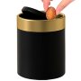 Jillick MINI Trash Can With Lid Metal Small Tiny MINI Trash Bin Can MINI Countertop Trash Cans For Desk Car Office Kitchen Swing Top